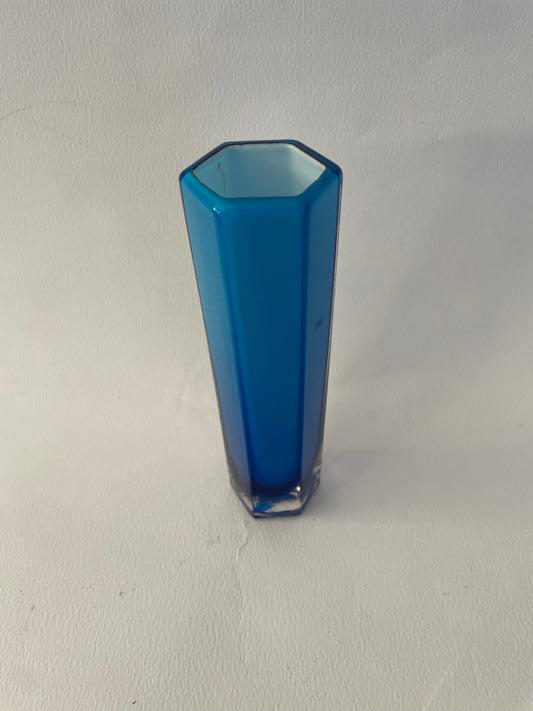 Blue Empoli Style Glass Vase