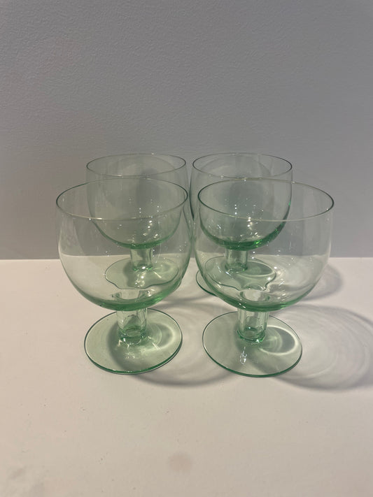 Green Hollow Stem Glasses