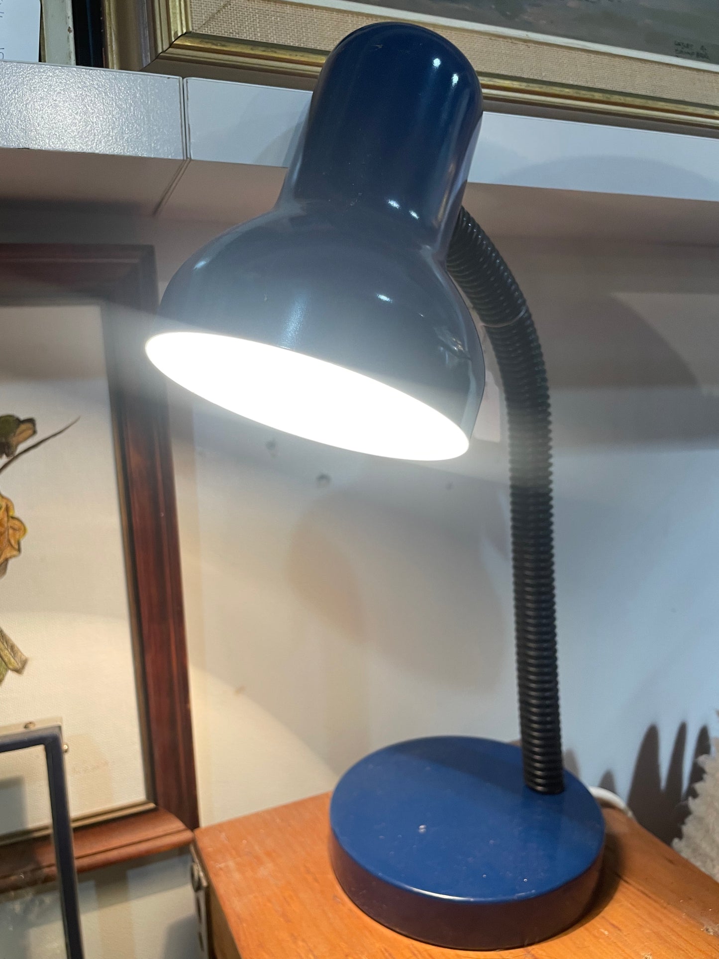 Blue Goose neck Desk or table light