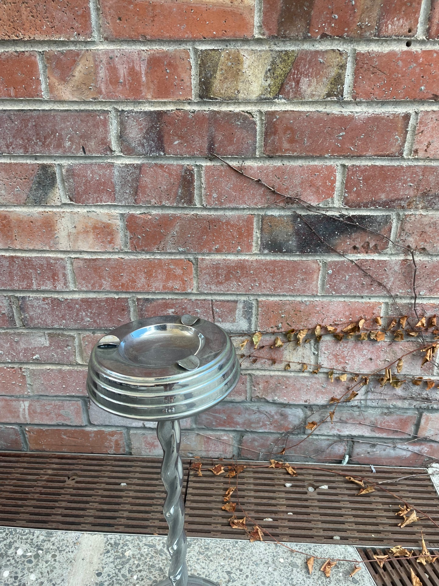 1930s Metal Standing Ashtray