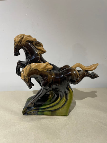 1970's Charging Horse Statue