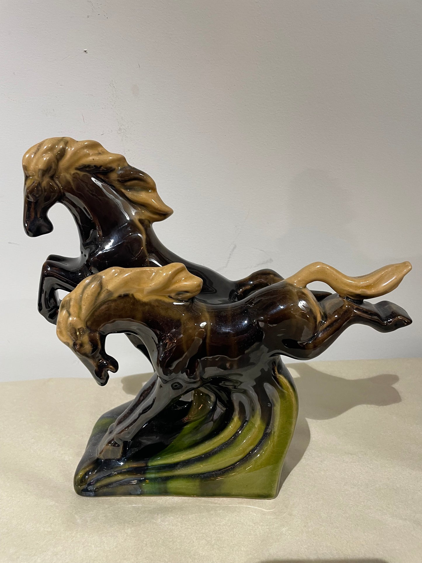 1970's Charging Horse Statue