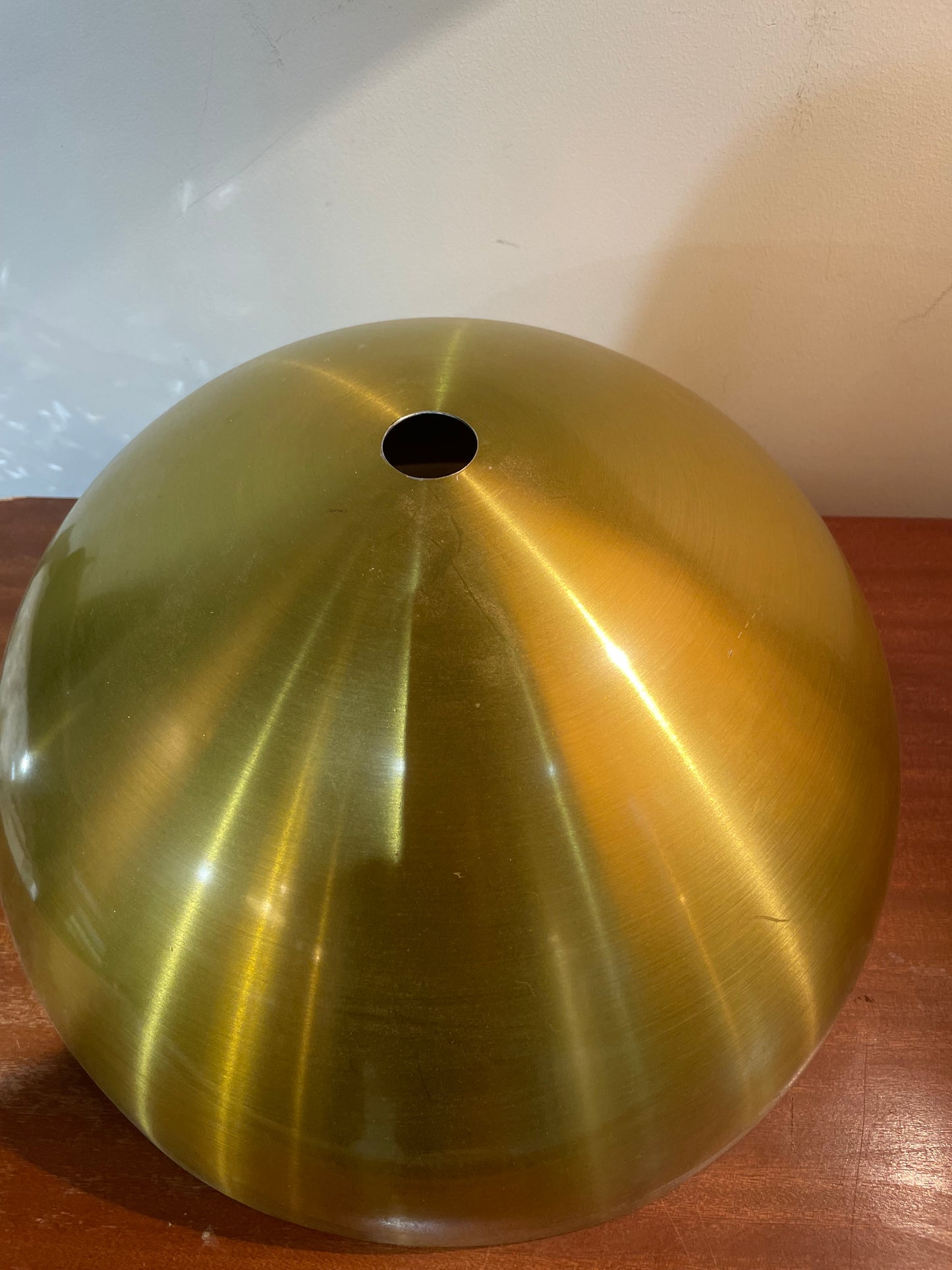 1970s Gold Metal Lamp Shade