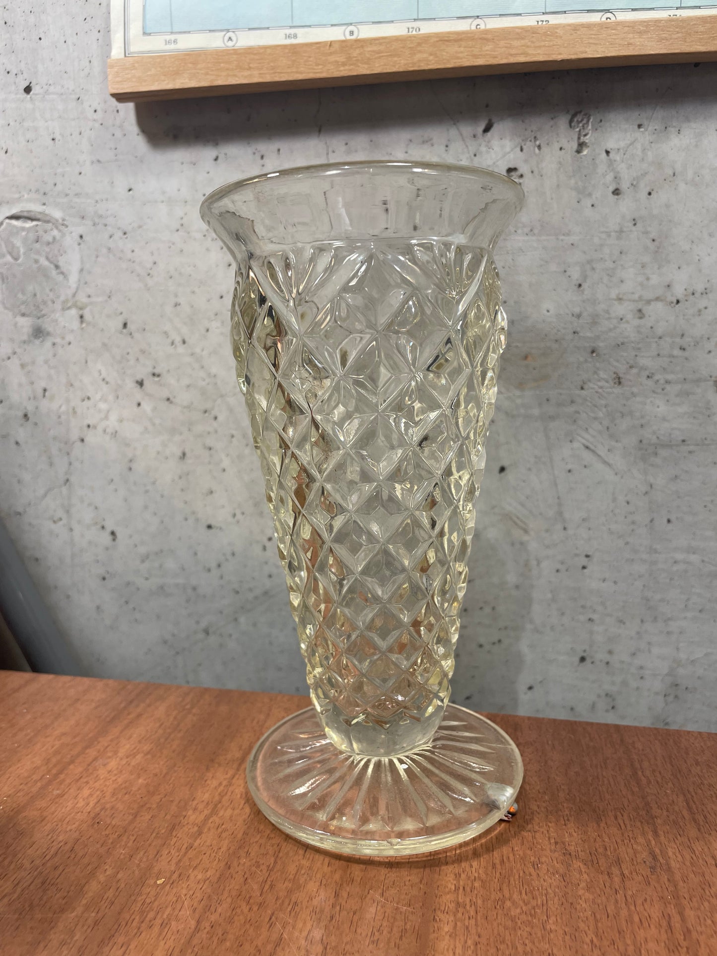 Vintage Cut Glass Vase