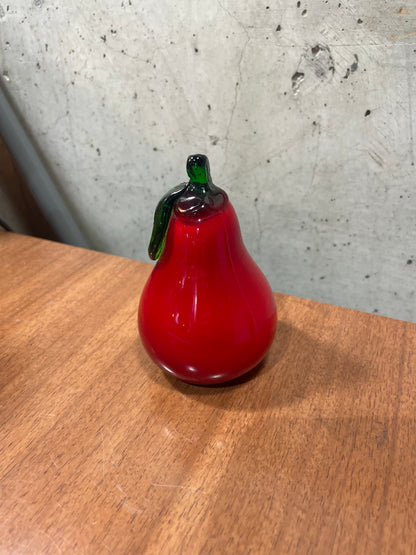 Glass Red Pear