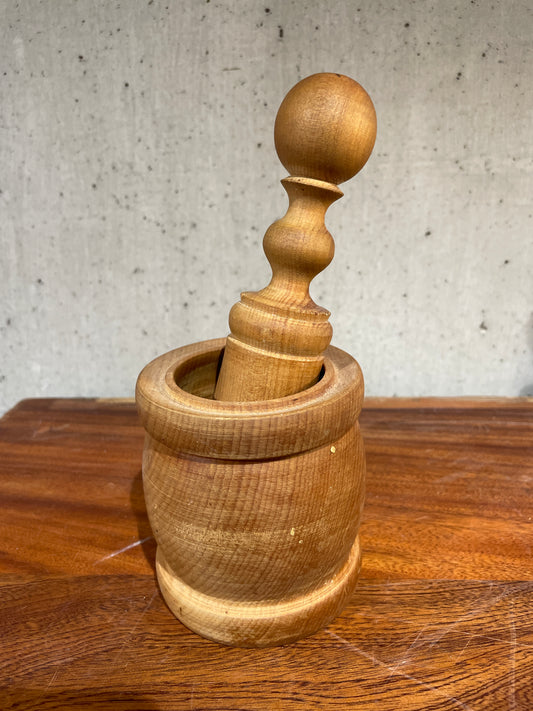 Wooden Mortar and Pestle