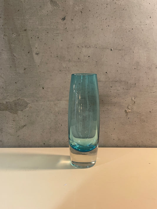 Danish Glass Vase a blue
