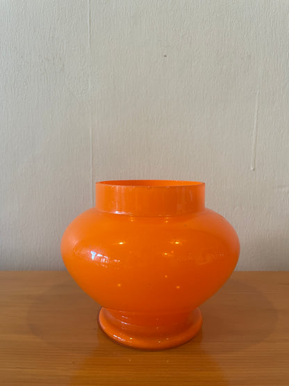 Bright Orange Glass Vase