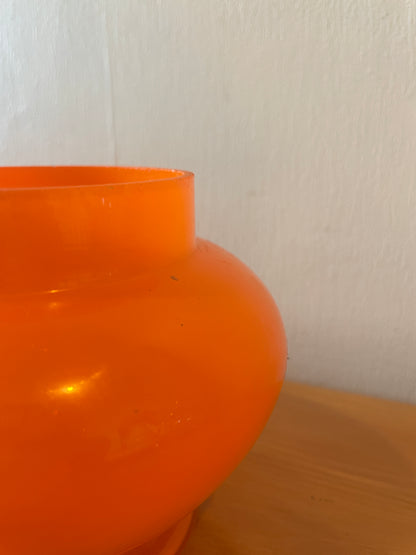 Bright Orange Glass Vase