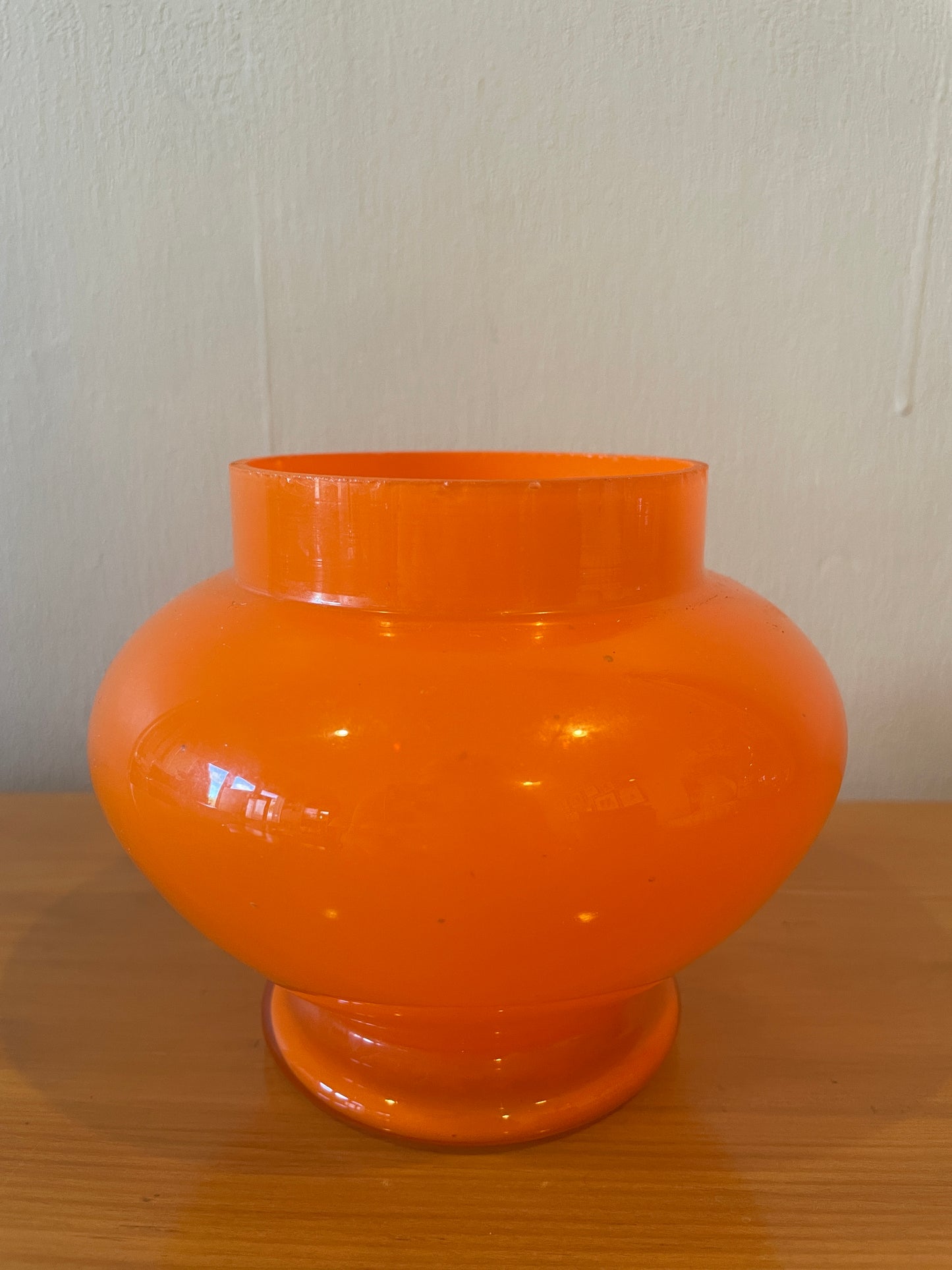 Bright Orange Glass Vase